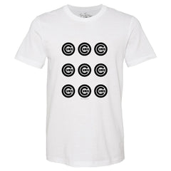 Chicago Cubs Tiny Turnip Women's Logo Grid T-Shirt - White