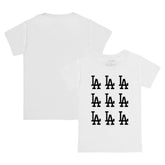 Los Angeles Dodgers Tiny Turnip Youth Logo Grid T-Shirt - White