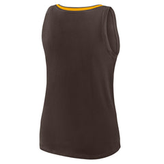 San Diego Padres Women's Plus Sized Stellar Win V-Neck Tank Top - Brown
