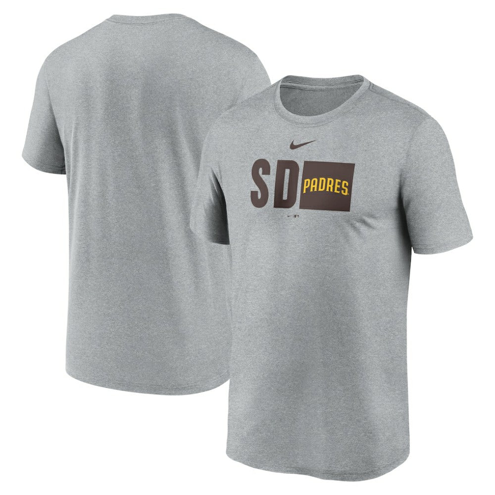 San Diego Padres Tricode Legend Performance T-Shirt - Heather Gray | Nike