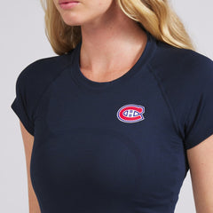 Montreal Canadiens lululemon Women's Swiftly Tech Short-Sleeve Shirt 2.0 True Navy