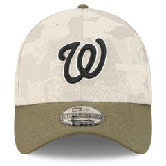 Washington Nationals 2025 Armed Forces Day 39THIRTY Flex Hat - Light Beige/Olive | New Era