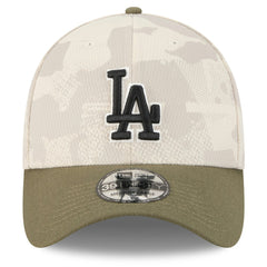 Los Angeles Dodgers 2025 Armed Forces Day 39THIRTY Flex Hat - Light Beige/Olive | New Era