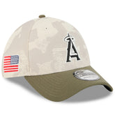 Los Angeles Angels 2025 Armed Forces Day 39THIRTY Flex Hat - Light Beige/Olive | New Era