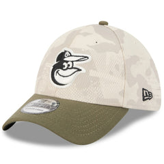 Baltimore Orioles 2025 Armed Forces Day 39THIRTY Flex Hat - Light Beige/Olive | New Era