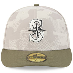 Seattle Mariners 2025 Armed Forces Day 59FIFTY Fitted Hat - Light Beige/Olive | New Era