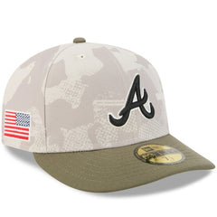 Atlanta Braves 2025 Armed Forces Day 59FIFTY Fitted Hat - Light Beige/Olive | New Era