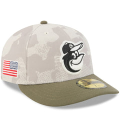 Baltimore Orioles 2025 Armed Forces Day 59FIFTY Fitted Hat - Light Beige/Olive | New Era