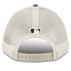 Miami Marlins 2025 Armed Forces Day 9FORTY M-Crown A-Frame Adjustable Hat - Light Beige/Olive | New Era