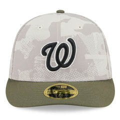 Washington Nationals 2025 Armed Forces Day Low Profile 59FIFTY Fitted Hat - Light Beige/Olive | New Era