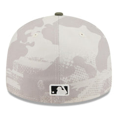 Seattle Mariners 2025 Armed Forces Day Low Profile 59FIFTY Fitted Hat - Light Beige/Olive | New Era