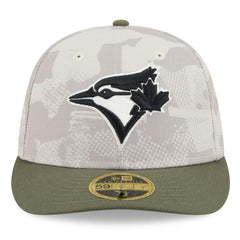 Toronto Blue Jays 2025 Armed Forces Day Low Profile 59FIFTY Fitted Hat - Light Beige/Olive | New Era