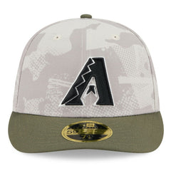 Arizona Diamondbacks 2025 Armed Forces Day Low Profile 59FIFTY Fitted Hat - Light Beige/Olive | New Era