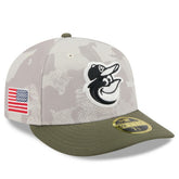 Baltimore Orioles 2025 Armed Forces Day Low Profile 59FIFTY Fitted Hat - Light Beige/Olive | New Era