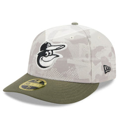 Baltimore Orioles 2025 Armed Forces Day Low Profile 59FIFTY Fitted Hat - Light Beige/Olive | New Era