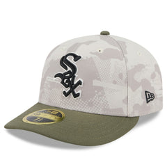 Chicago White Sox 2025 Armed Forces Day Low Profile 59FIFTY Fitted Hat - Light Beige/Olive | New Era