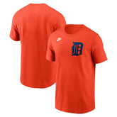 Detroit Tigers Cooperstown Collection Wordmark T-Shirt - Orange | Nike