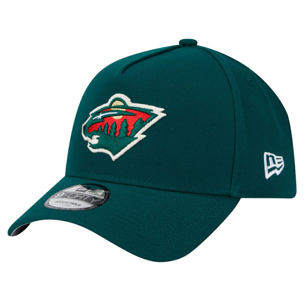 Minnesota Wild New Era Core A-Frame 9FORTY Adjustable Hat Green