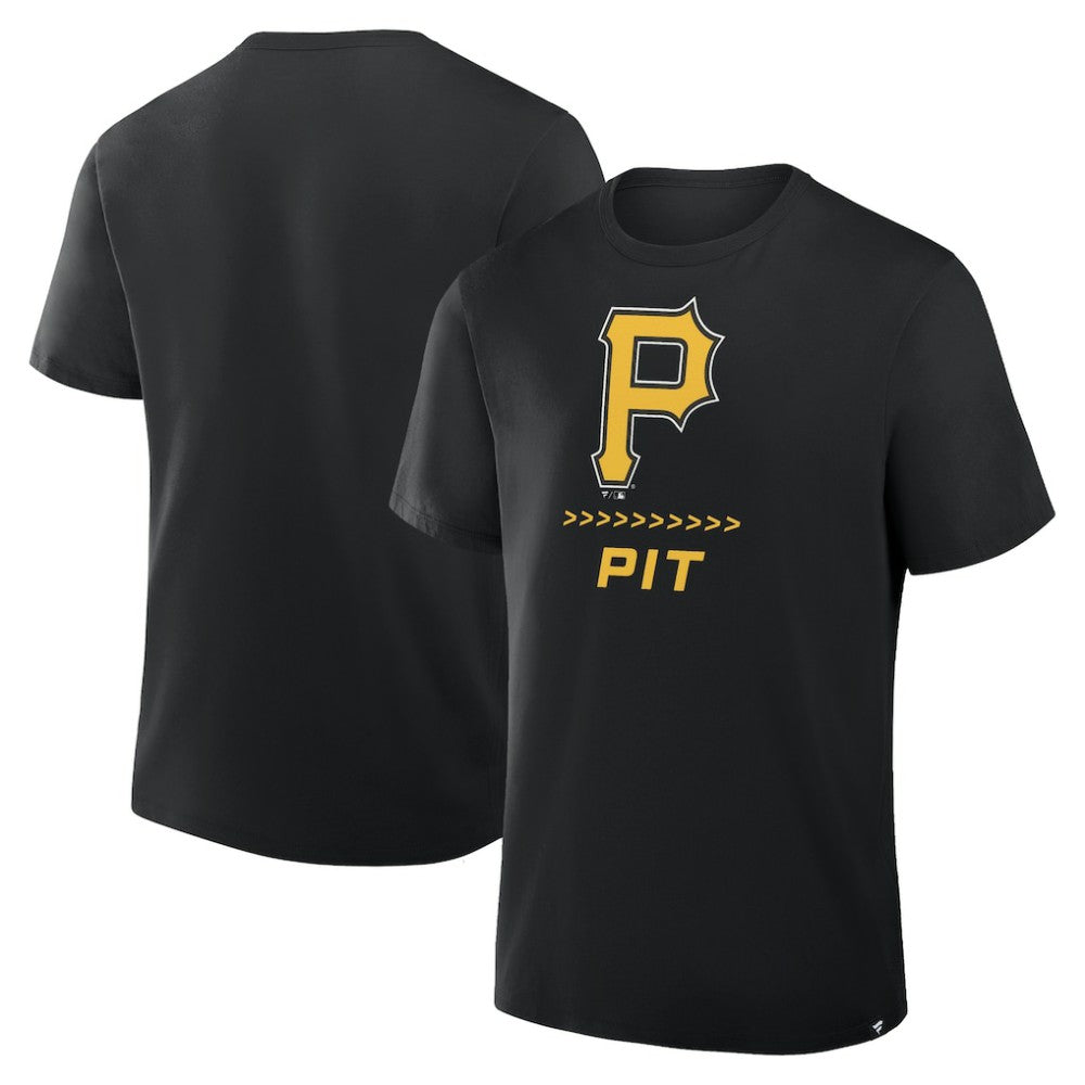 Pittsburgh Pirates Clubhouse Legacy Side Swipe T-Shirt - Black