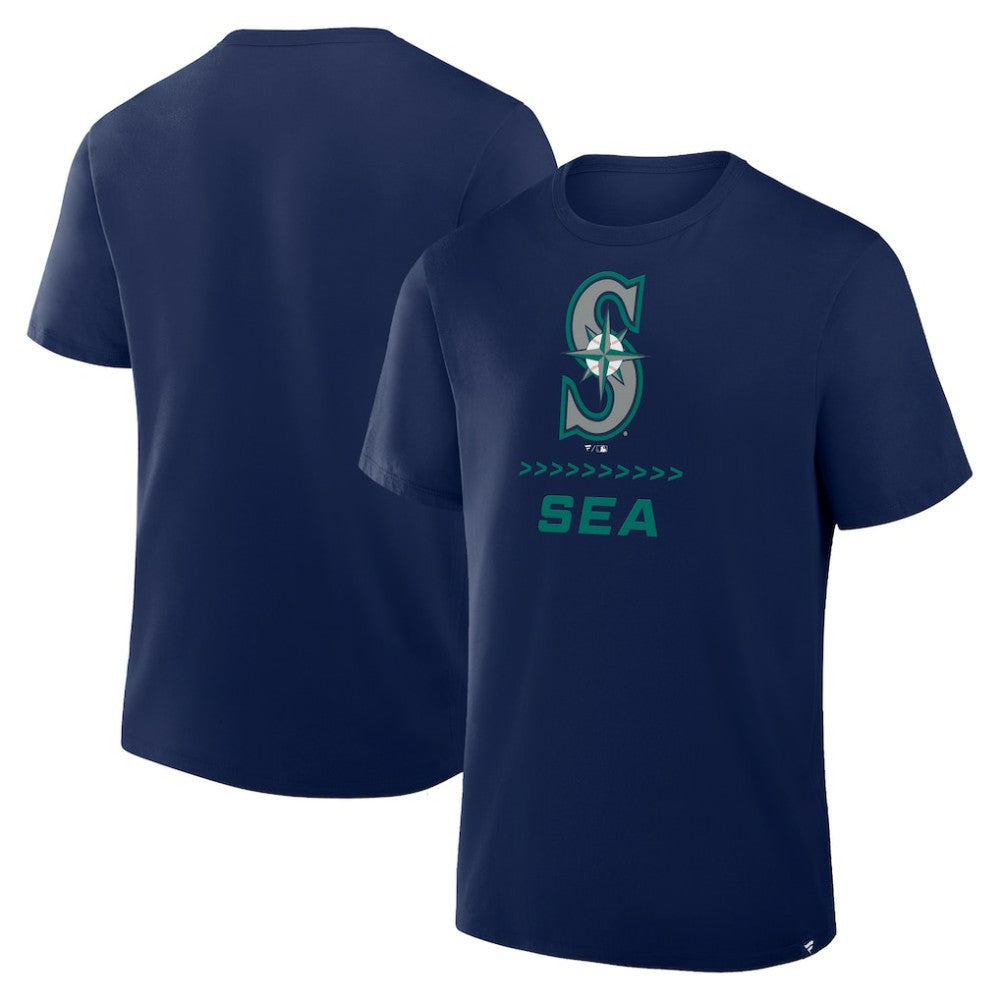 Seattle Mariners Clubhouse Legacy Side Swipe T-Shirt - Navy