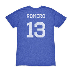 Cristian Romero Argentina National Team 1863FC Player Vintage Tri-Blend T-Shirt - Blue on sale