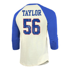 Lawrence Taylor New York Giants Majestic Threads Retired Player Name & Number 3/4 Raglan Sleeve T-Shirt - Cream/Red discount