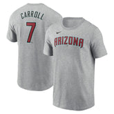 Corbin Carroll Arizona Diamondbacks Fuse Name & Number T-Shirt - Heather Gray | Nike