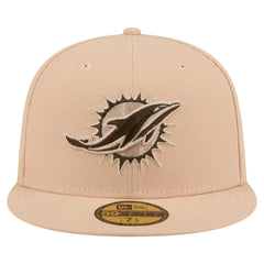 Miami Dolphins New Era Candied Pecan 59FIFTY Fitted Hat - Tan sale