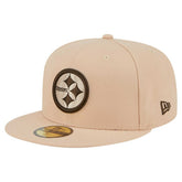 Pittsburgh Steelers New Era Candied Pecan 59FIFTY Fitted Hat - Tan on sale