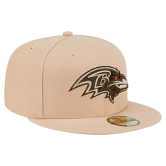 Baltimore Ravens New Era Candied Pecan 59FIFTY Fitted Hat - Tan on sale