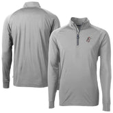 Cincinnati Reds Cutter & Buck Adapt Eco Knit Stretch Recycled Big & Tall Quarter-Zip Pullover Top - Gray