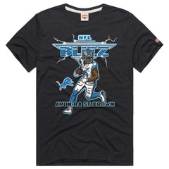Amon-Ra St. Brown Detroit Lions Homage Unisex NFL Blitz Player Tri-Blend T-Shirt - Heathered Charcoal sale