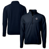 Chicago Cubs Cutter & Buck Big & Tall Americana Cascade Eco Fleece Quarter-Zip Jacket - Navy