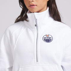 Edmonton Oilers lululemon Women's Scuba Oversized Half Zip Top White