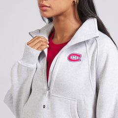 Montreal Canadiens lululemon Women's Scuba Oversized Half Zip Top Heather Gray