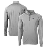 New York Yankees Cutter & Buck Big & Tall Adapt Eco Knit Stretch Recycled Quarter-Zip Pullover Top - Gray