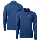 Chicago Cubs Cutter & Buck Big & Tall Adapt Eco Knit Stretch Recycled Quarter-Zip Pullover Top - Blue