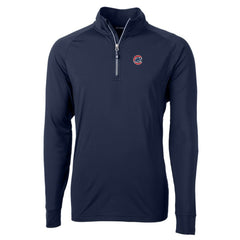 Chicago Cubs Cutter & Buck Big & Tall Adapt Eco Knit Stretch Recycled Quarter-Zip Pullover Top - Navy