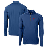Philadelphia Phillies Cutter & Buck Big & Tall Adapt Eco Knit Stretch Recycled Quarter-Zip Pullover Top - Blue