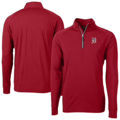 Detroit Tigers Cutter & Buck Patriotic Logo Adapt Eco Knit Stretch Recycled Quarter-Zip Pullover Top - Red