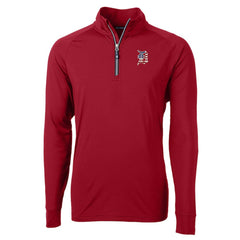 Detroit Tigers Cutter & Buck Patriotic Logo Adapt Eco Knit Stretch Recycled Quarter-Zip Pullover Top - Red