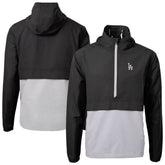 Los Angeles Dodgers Cutter & Buck Charter Eco Recycled Half-Zip Anorak Jacket - Black