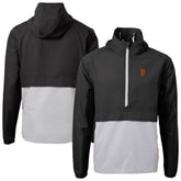 San Francisco Giants Cutter & Buck Charter Eco Recycled Half-Zip Anorak Jacket - Black