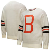 Baltimore Orioles Retro Pullover Sweater - Cream | Mitchell & Ness