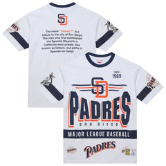 San Diego Padres Cooperstown Collection Team Origins Premium T-Shirt - White | Mitchell & Ness