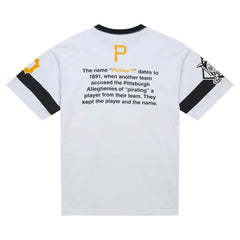 Pittsburgh Pirates Cooperstown Collection Team Origins Premium T-Shirt - White | Mitchell & Ness