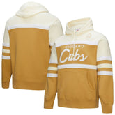 Chicago Cubs Head Coach Pullover Hoodie - Tan/Cream | Mitchell & Ness