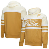 Philadelphia Phillies Head Coach Pullover Hoodie - Tan/Cream | Mitchell & Ness