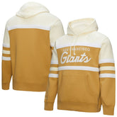 San Francisco Giants Head Coach Pullover Hoodie - Tan/Cream | Mitchell & Ness