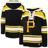 Pittsburgh Pirates Superior Lacer Pullover Hoodie - Black | 47 brand